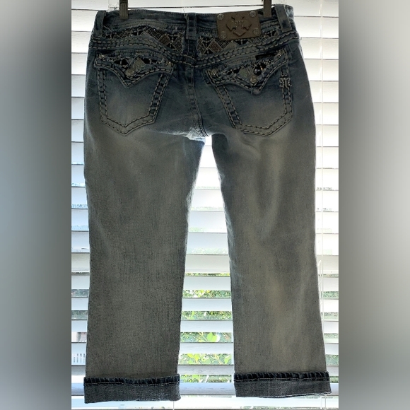 Miss Me Light Wash Cuffed Capri JE5831P5 Jeans Pre-owned - Picture 5 of 16